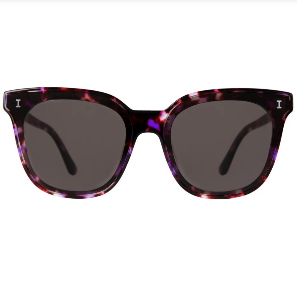 Illesteva Camille 64 Sunglasses in Berry Tortoise